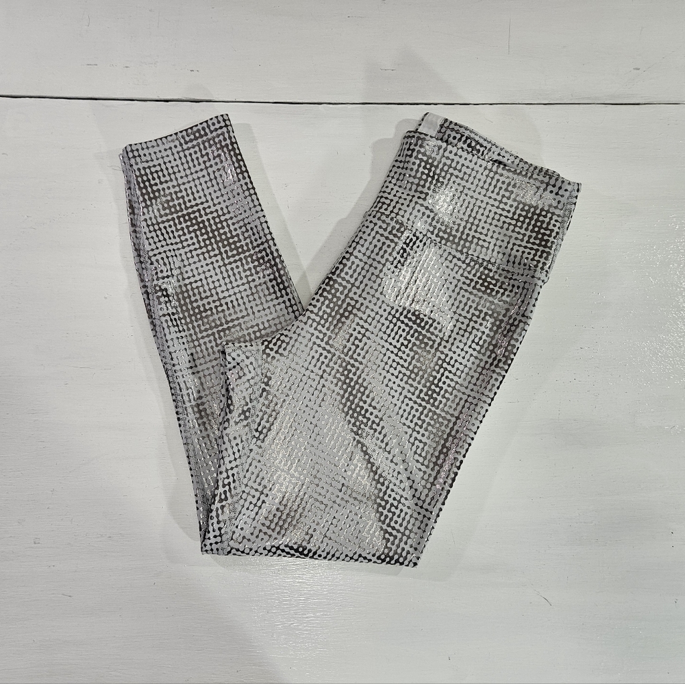 Peloton Show Up Foil Grey And White Leggings Womens Size 1X